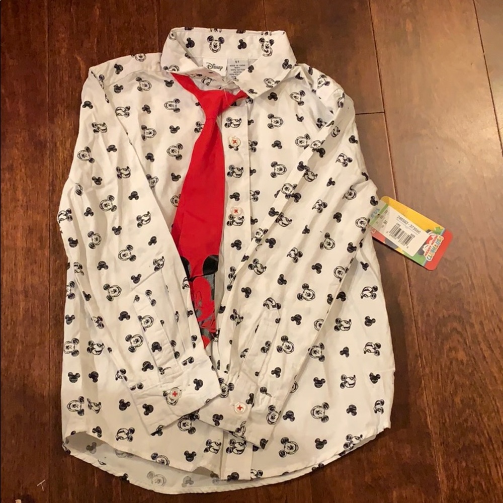 Disney button down with tie